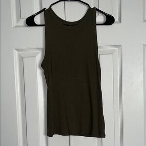 L Dark Green High Neck Tank